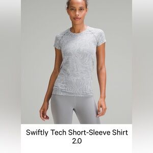 Swiftly Tech Short Sleeve Shirt 2.0 — Marble Mix Rhino Grey/ White